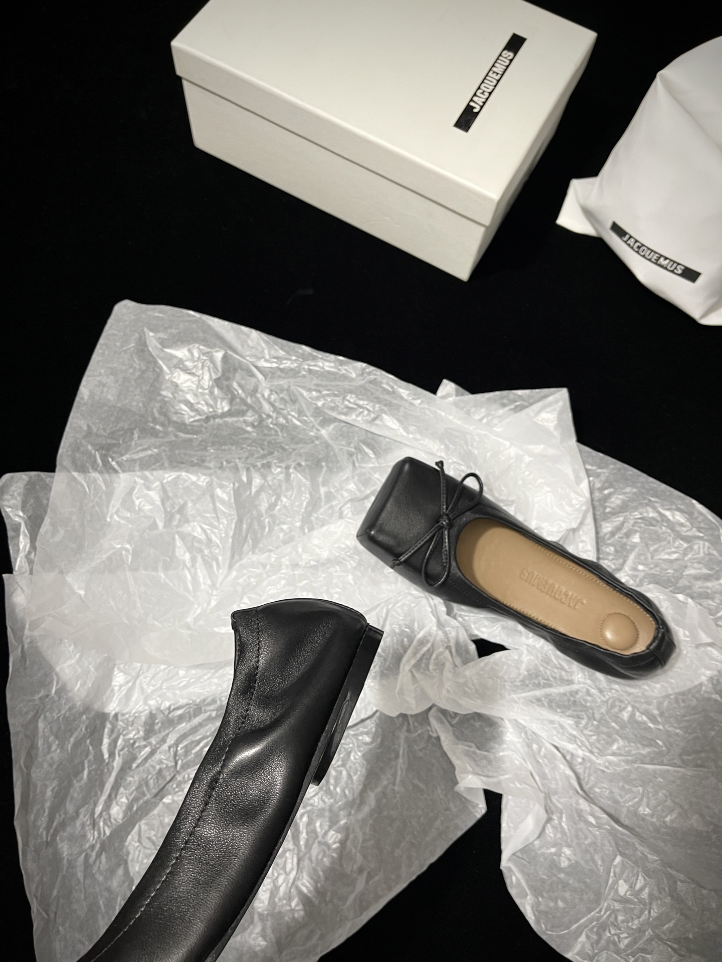 자크뮈스 스퀘어 토 리본 슬립온 신발 85196 이미지 8