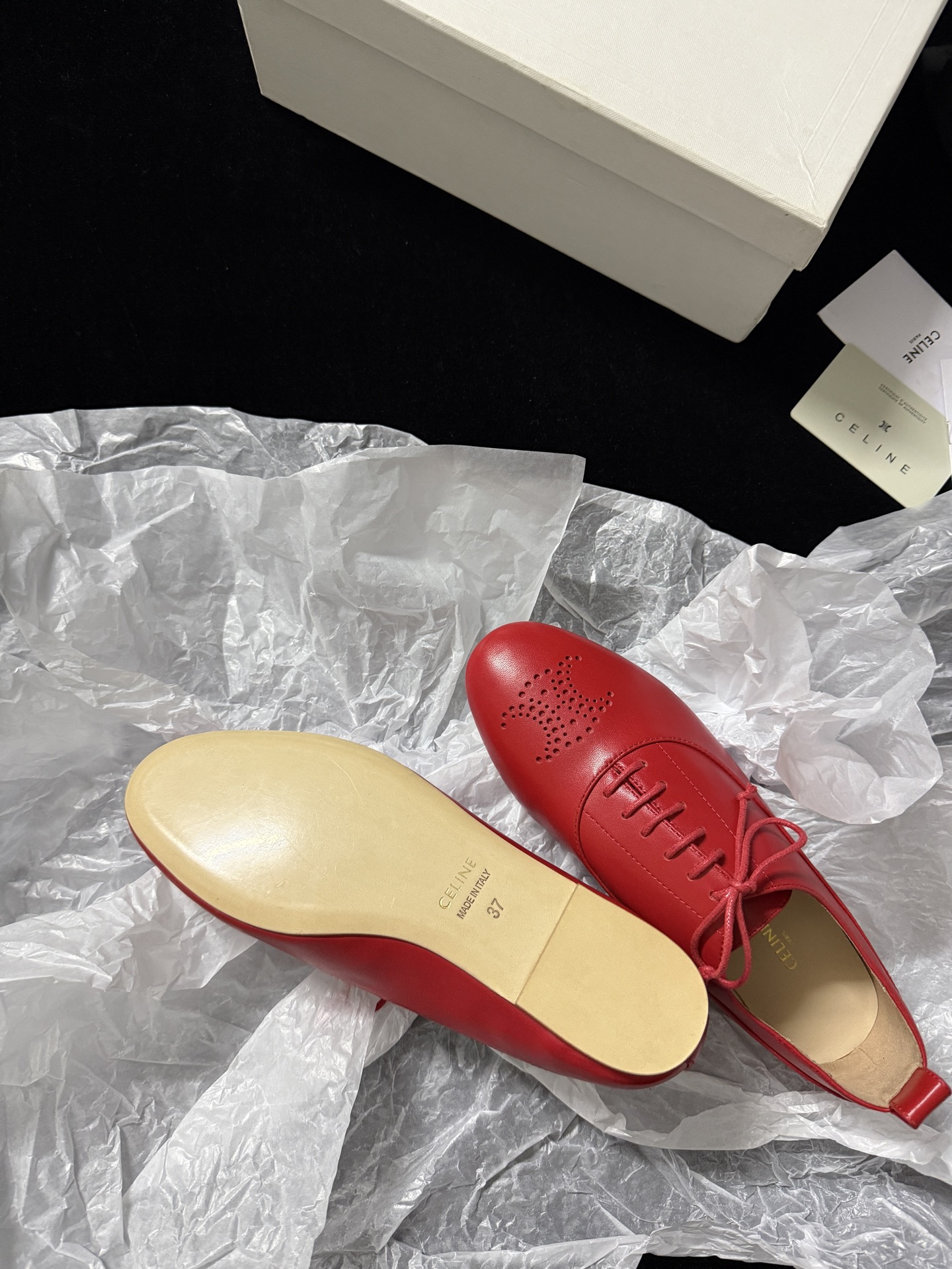 🔳 CELIN* 🔳𝟐𝟓𝐀𝐖新品把简约和高级感玩明白了～系带设计经典又好搭 鞋头的精致细节超吸睛 上脚瞬
