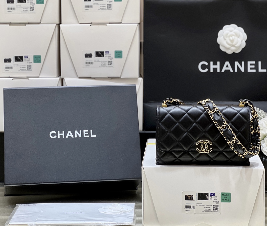 P 1150 ¡Nivel de auténtico garantizado! ¡Piel trasera original de CHANEL! ¡Versión de lujo con piel auténtica! Producid…