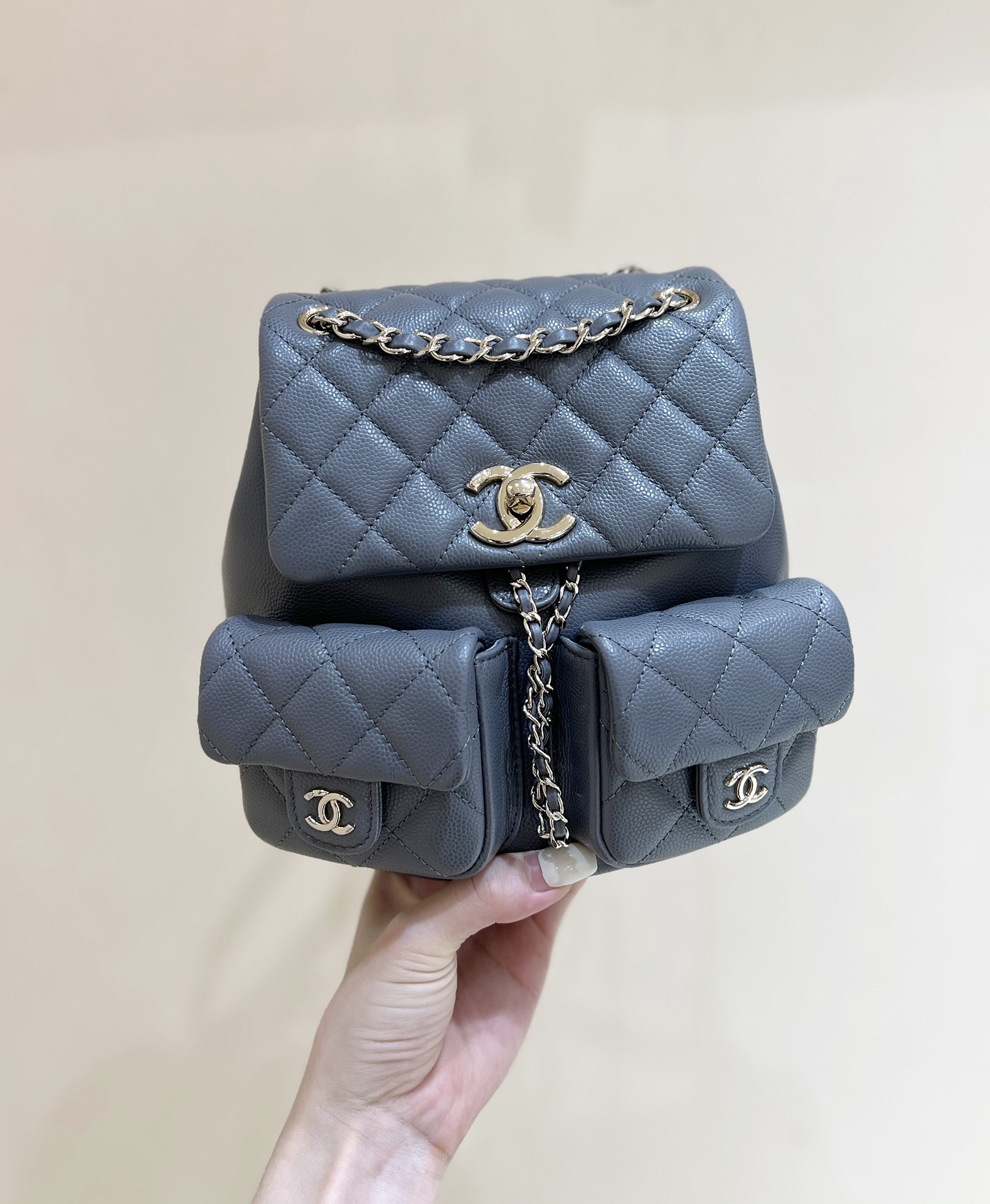 Chanel Duma sacs Sac À Dos Cuir de vache