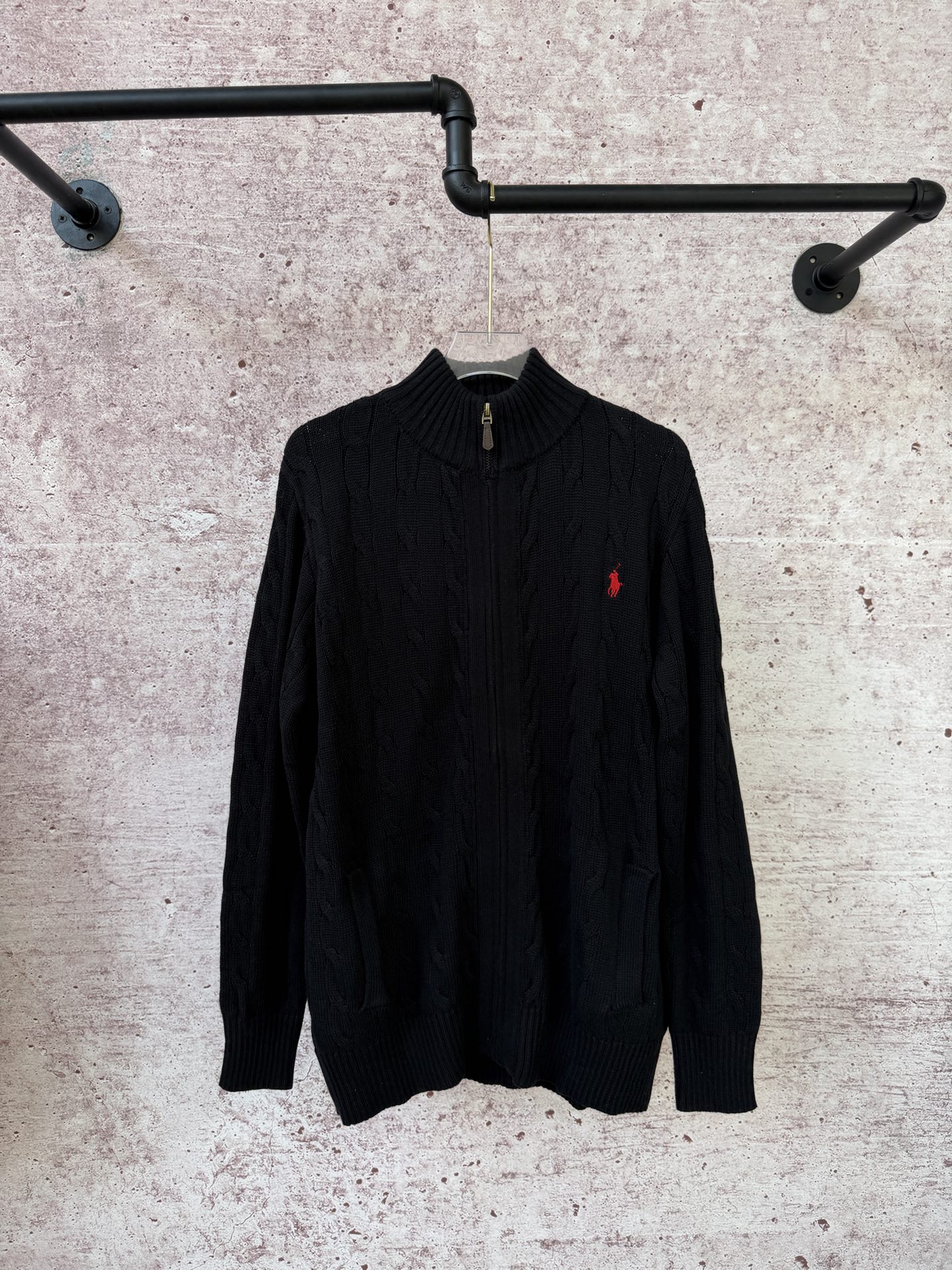 Polo Ralph Lauren Full Zip Cable Knit Cotton Sweater - Versatile & Stylish