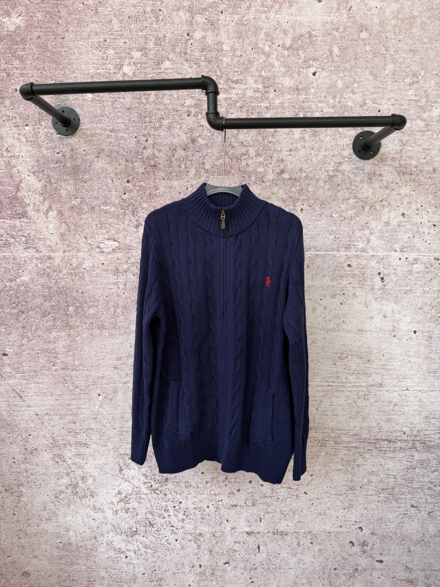 Ralph Lauren Full-Zip Cable-Knit Cotton Sweater for Men & Women