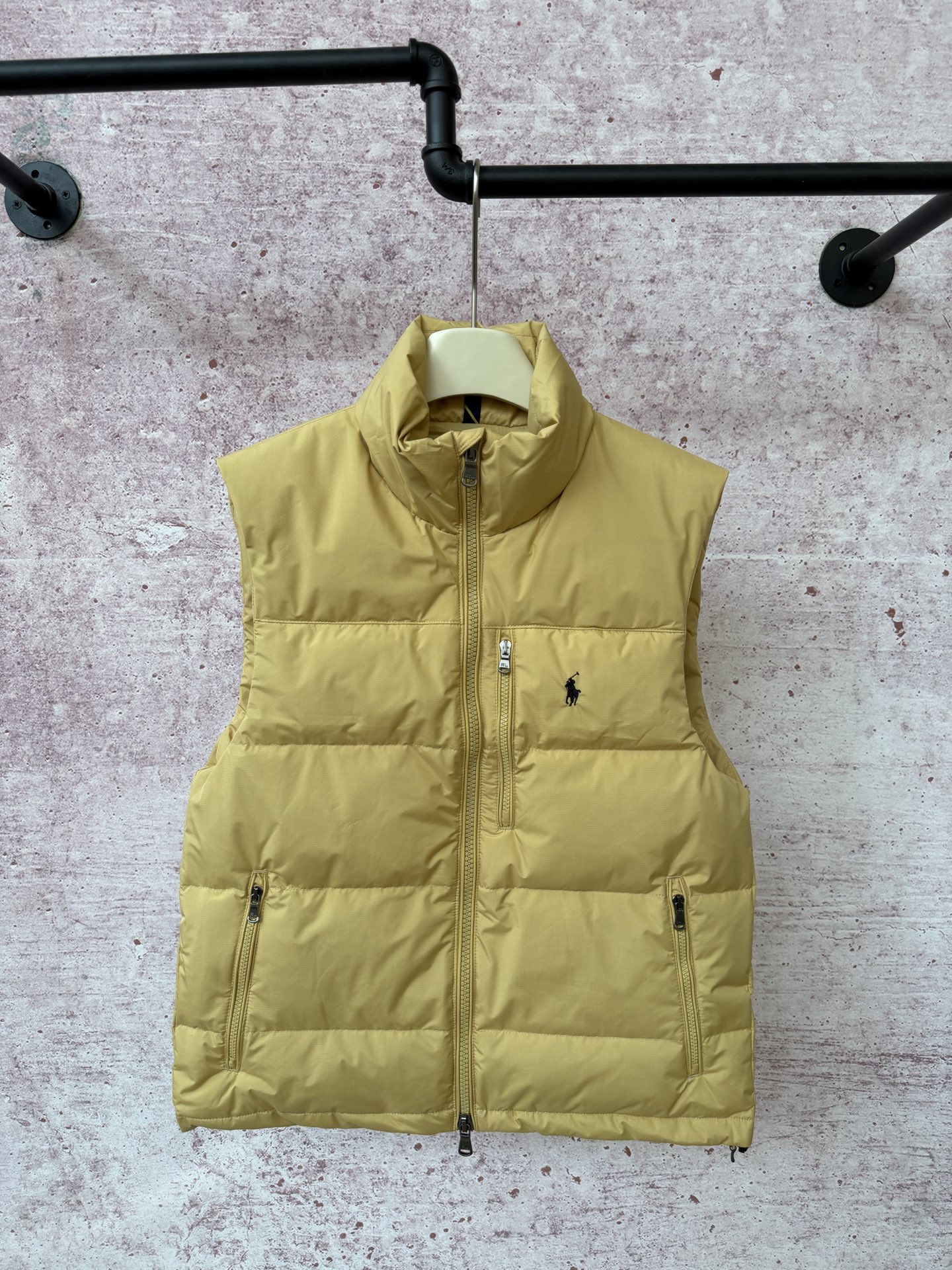 Ralph Lauren Embroidered Down Vest Classic Sleeveless Puffer Jacket