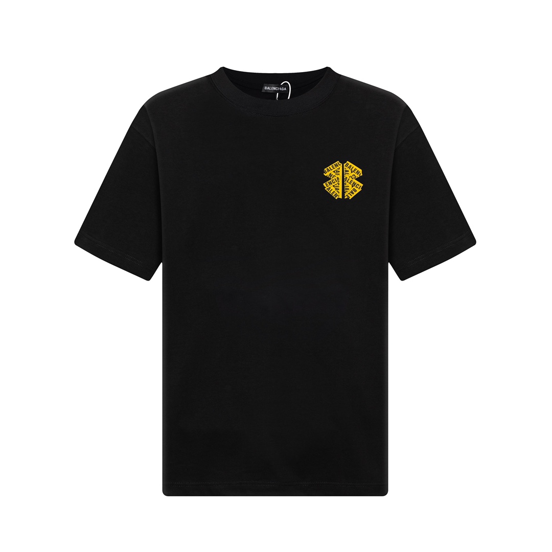 P75 Balenciaga 25SS edición alta, nuevo método 3D de doble proceso, logo en camiseta de cuello redondo formado por sili…