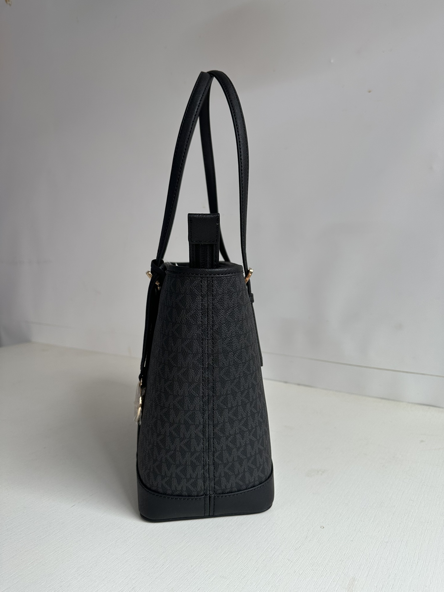 Michael Kors Michael kors mk新款 JET SET TRAVEL系列印花配皮女士单肩手提托特购物袋 尺寸：底长30×24×13