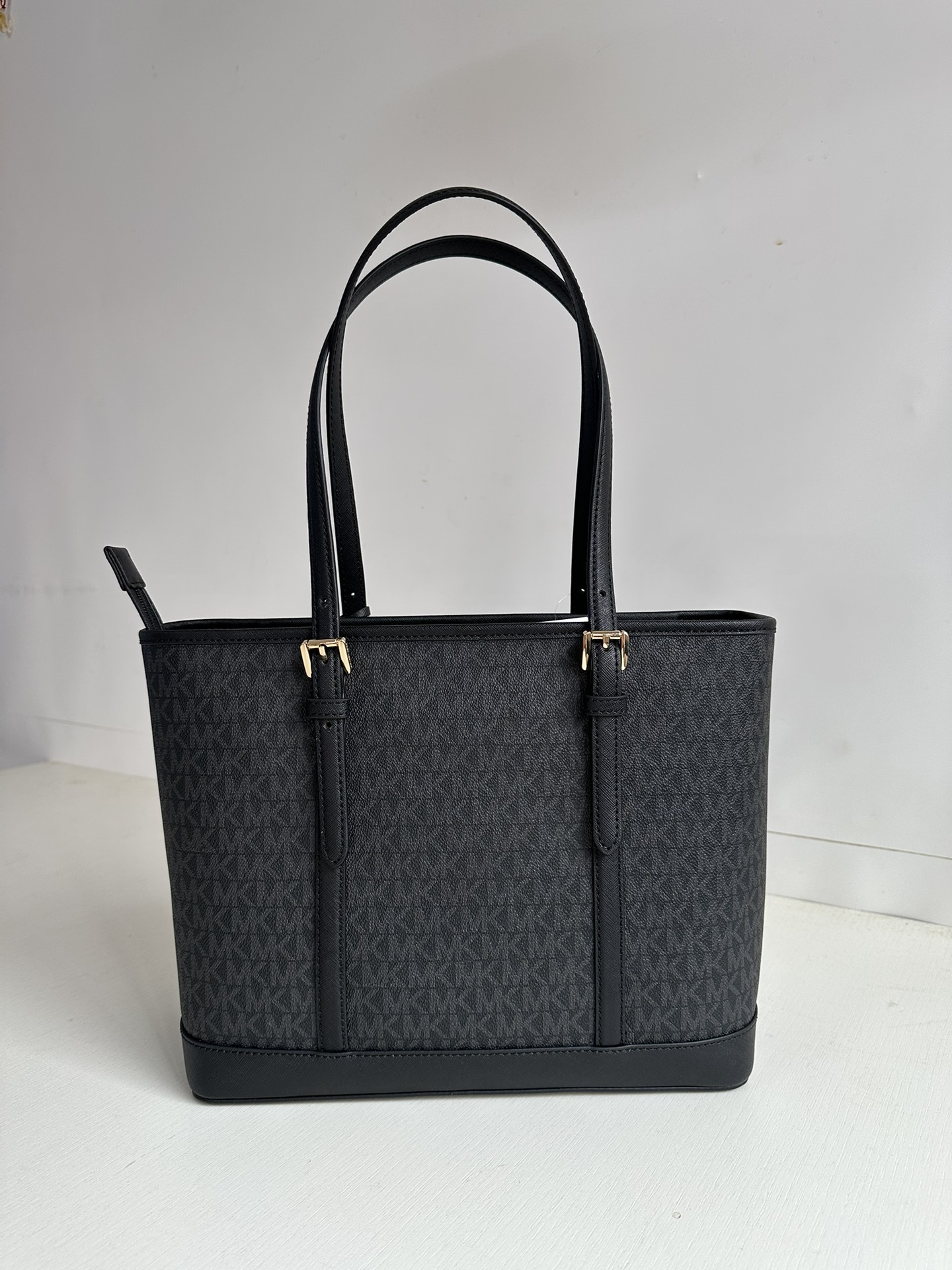 Michael Kors Michael kors mk新款 JET SET TRAVEL系列印花配皮女士单肩手提托特购物袋 尺寸：底长30×24×13