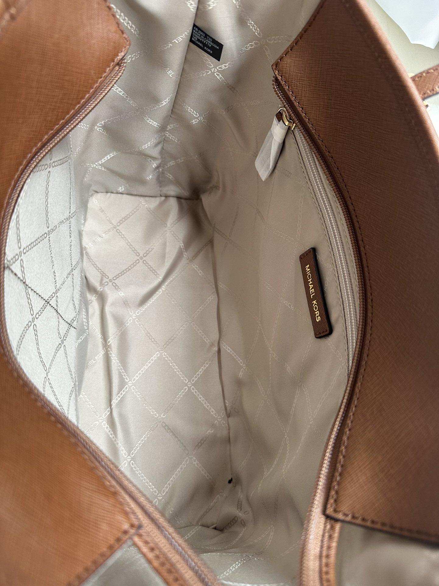 Michael Kors Michael kors mk新款 JET SET TRAVEL系列印花配皮女士单肩手提托特购物袋 尺寸：底长30×24×13