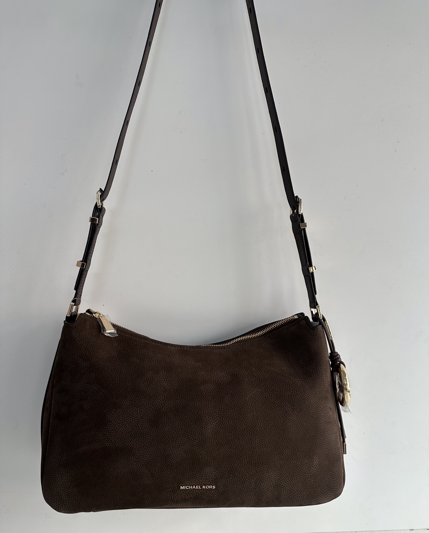 Michael Kors <反毛皮材质> mk新款Nolita系列Michael kors 中号反毛皮单肩包