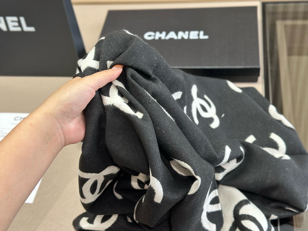 香奈儿 Chanel 传世高定桑蚕丝丝巾围巾 #6A7E9034 6