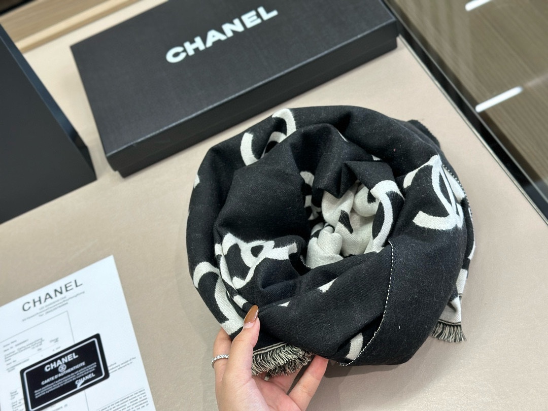 香奈儿 Chanel 传世高定桑蚕丝丝巾围巾 #6A7E9034 5