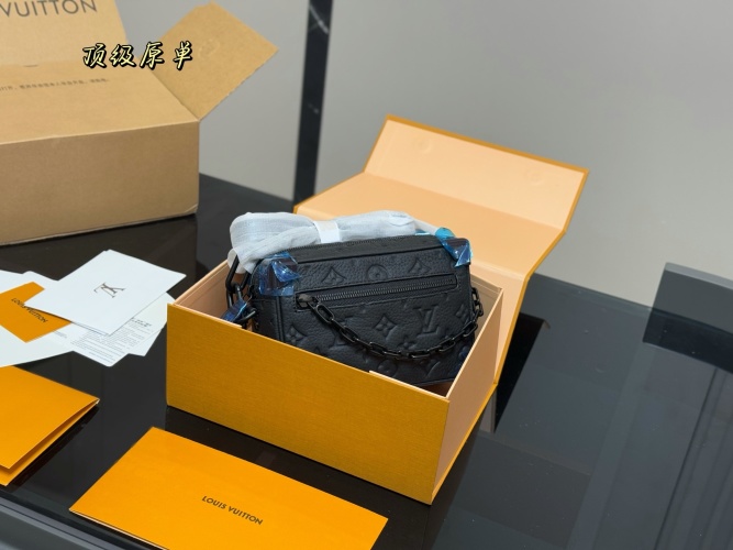 Louis Vuitton Mini Soft Trunk: Chic Box Bag with Chain Strap 1 Louis Vuitton Mini Soft Trunk: Chic Box Bag with Chain Strap
