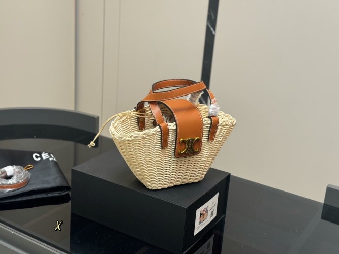 Celine Teen Couffin Basket Bag Willow and Calfskin Leather Handbag 1 Celine Teen Couffin Basket Bag Willow and Calfskin Leather Handbag