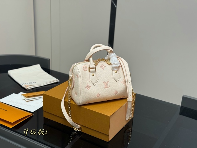 Louis Vuitton Speedy 20: Stylish Pillow Bag with Foldable Box, 21 x 15cm 1 Louis Vuitton Speedy 20: Stylish Pillow Bag with Foldable Box, 21 x 15cm