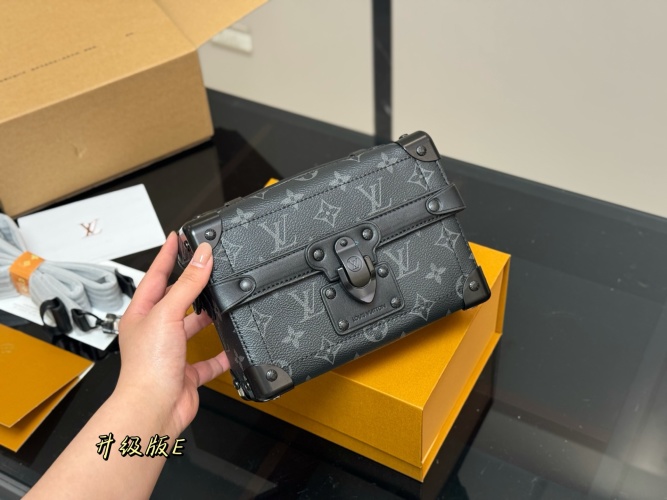 Louis Vuitton Mini Soft Trunk Box Bag Monogram Shadow Leather 1 Louis Vuitton Mini Soft Trunk Box Bag Monogram Shadow Leather