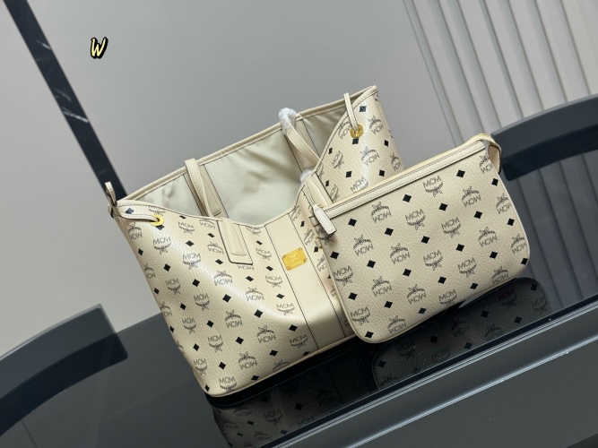 MCM Reversible Liz Shopper Tote Bag - Beige, Stylish and Versatile 1 MCM Reversible Liz Shopper Tote Bag - Beige, Stylish and Versatile