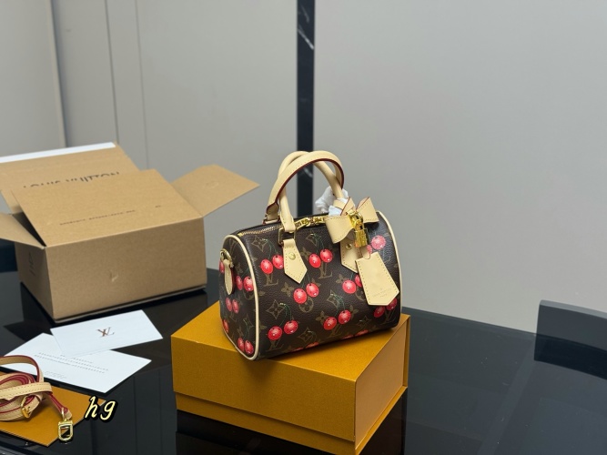 Louis Vuitton Speedy 20 Cherry Print Handbag: Iconic Style, Compact Size 1 Louis Vuitton Speedy 20 Cherry Print Handbag: Iconic Style, Compact Size