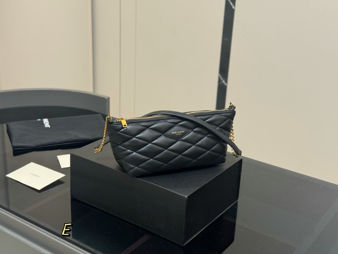 Yves Saint Laurent Zipped Lambskin Shoulder Bag, Compact & Soft 1 Yves Saint Laurent Zipped Lambskin Shoulder Bag, Compact & Soft