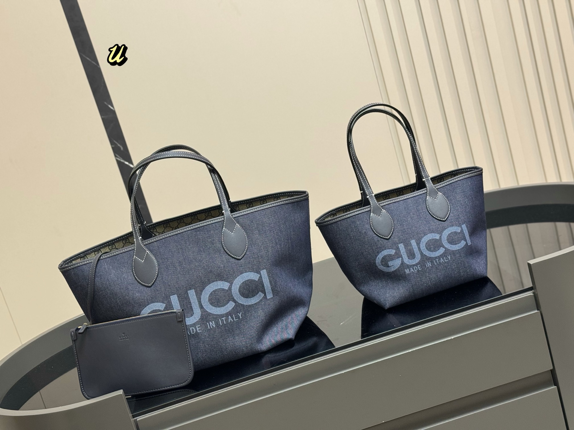 Gucci Ophidia Tote Bag, Reversible Design,Spacious Interior, Denim