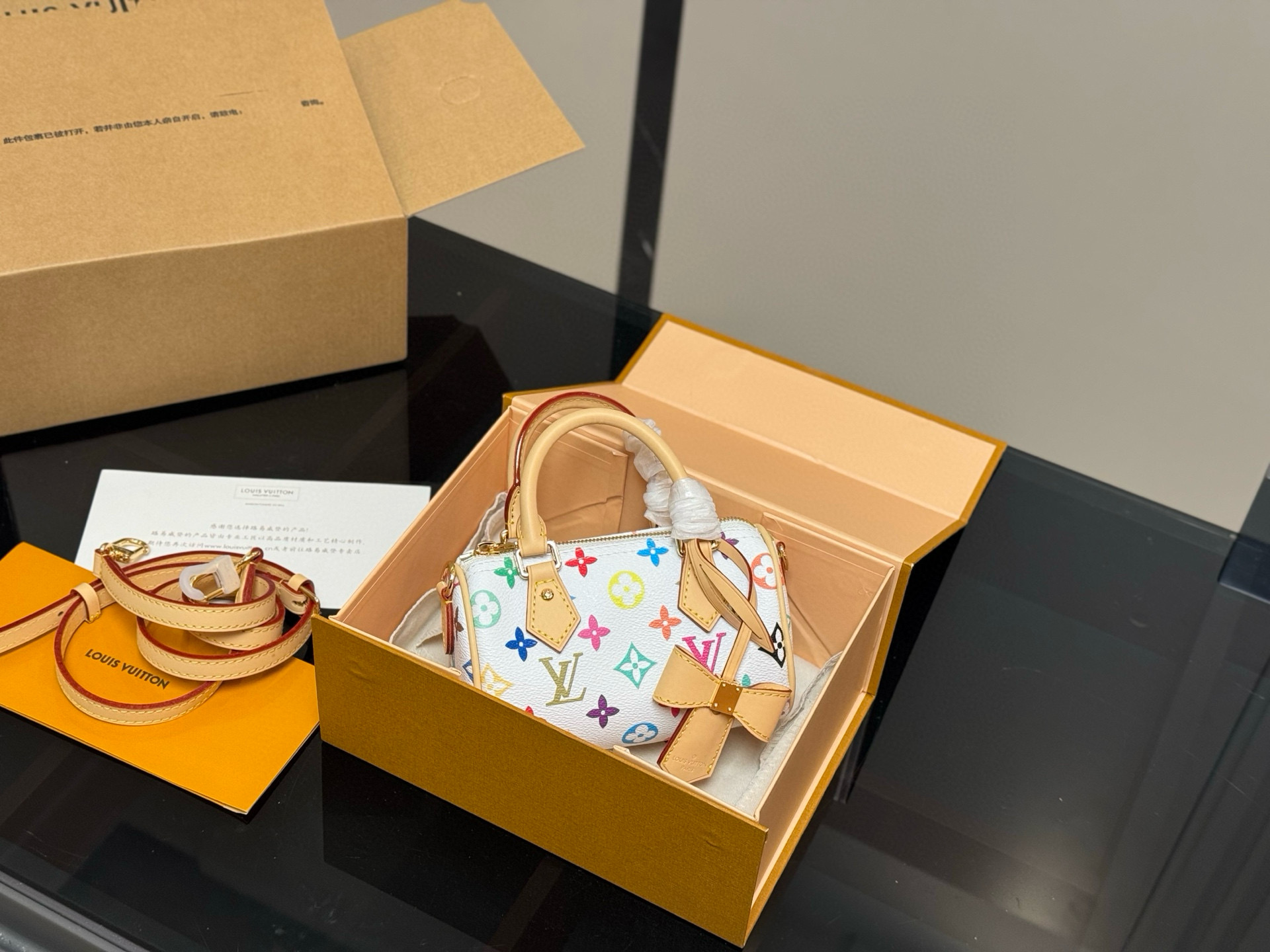 LV Speedy Nano Multicolor White: A Stylish Mini Crossbody Bag for Women