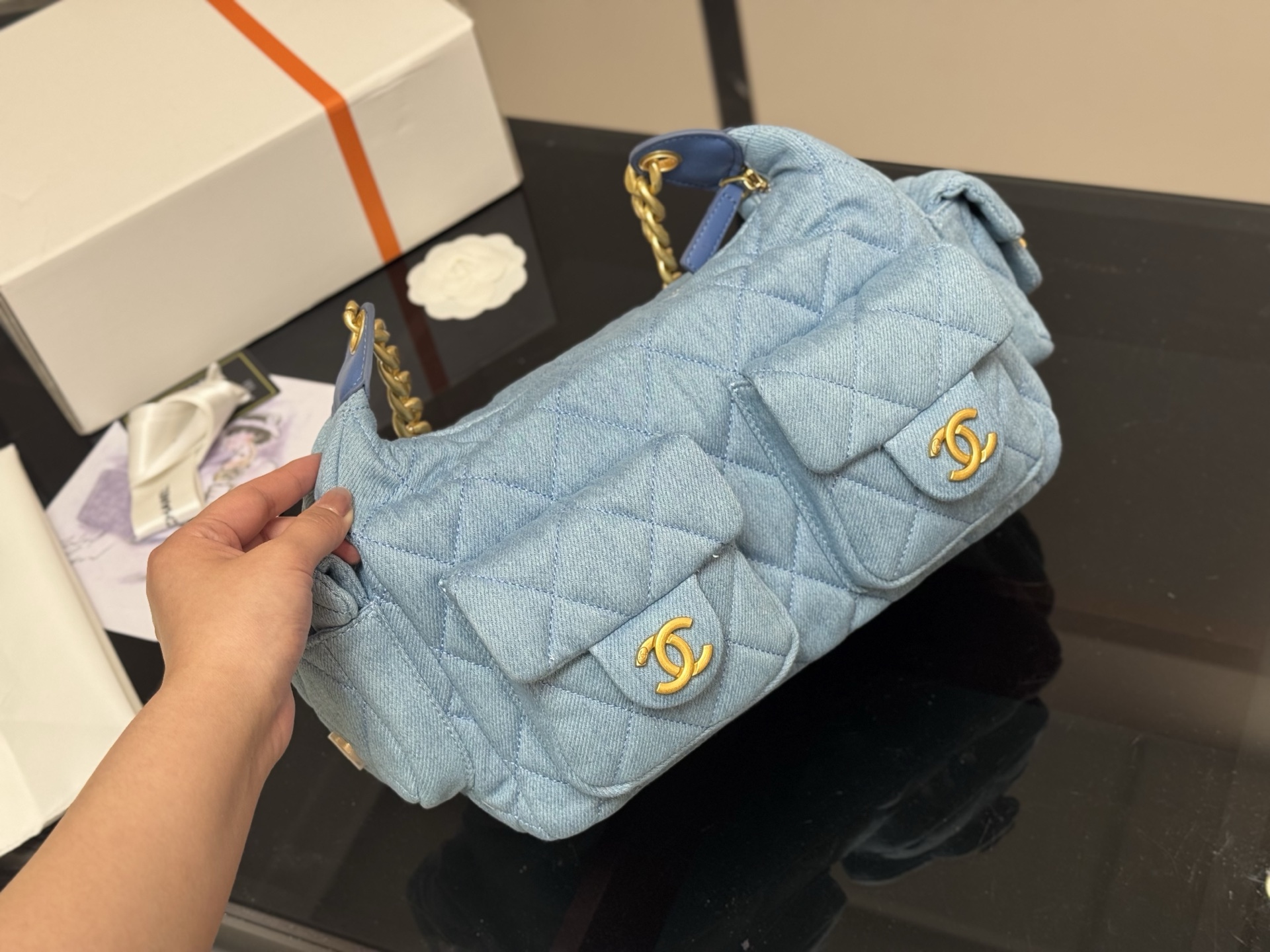 Chanel Denim Quilted Postman Bag, 30cm - Casual & Chic, Perfect for Everyday 3 i1751094910878 1463 0 1