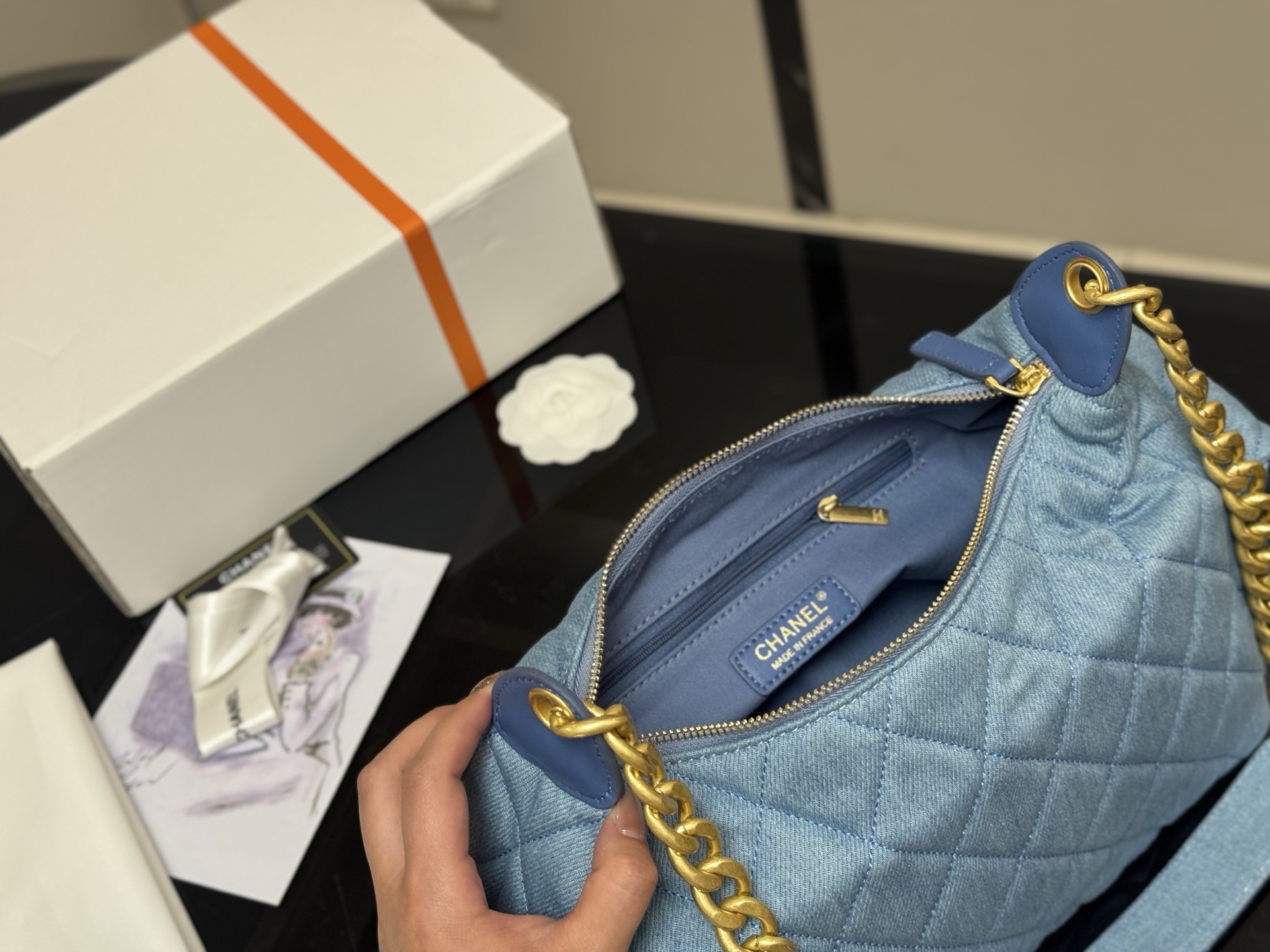 Chanel Denim Quilted Postman Bag, 30cm - Casual & Chic, Perfect for Everyday 5 i1751094912456 3427 0 3