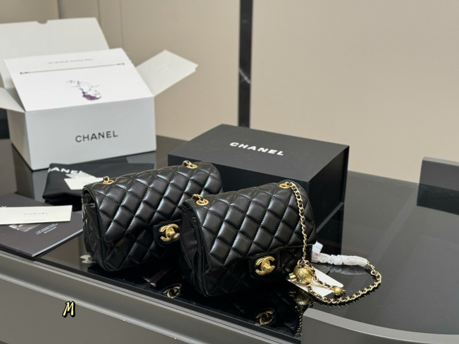 Chanel Gold Ball Square Mini Bag, Quilted Leather Crossbody Handbag 1 Chanel Gold Ball Square Mini Bag, Quilted Leather Crossbody Handbag