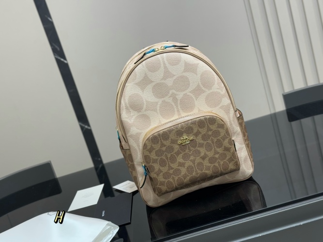 Coach Double Zip Backpack With Double Compartment,32.41cm, Unisex Backpack 1 Coach Double Zip Backpack With Double Compartment,32.41cm, Unisex Backpack