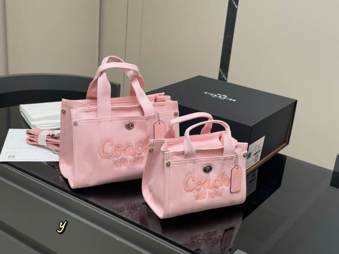 Coach Cargo Tote Bag in Pink Denim - Stylish and Versatile Handbag 1 Coach Cargo Tote Bag in Pink Denim - Stylish and Versatile Handbag