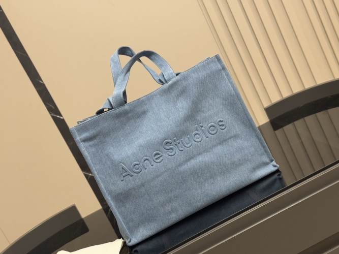 Acne Studios Denim Tote Bag, Large Capacity, Durable and Stylish 1 Acne Studios Denim Tote Bag, Large Capacity, Durable and Stylish
