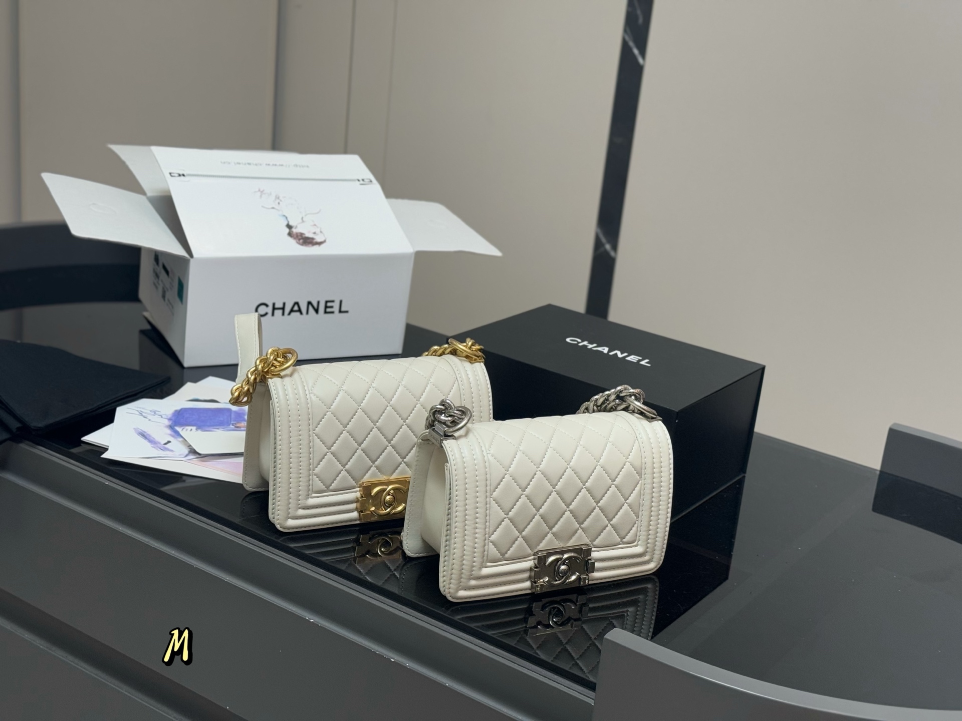 Chanel Leboy 20cm Lambskin Leather Shoulder Bag with Box