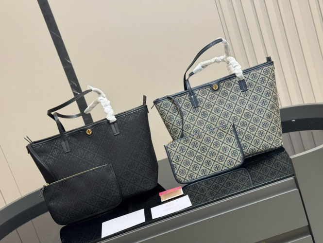 Tory Burch Tote Bag with pouch Ladies Handbag Shopping Bag Women's Fashion 1 Tory Burch Tote Bag with pouch Ladies Handbag Shopping Bag Women's Fashion
