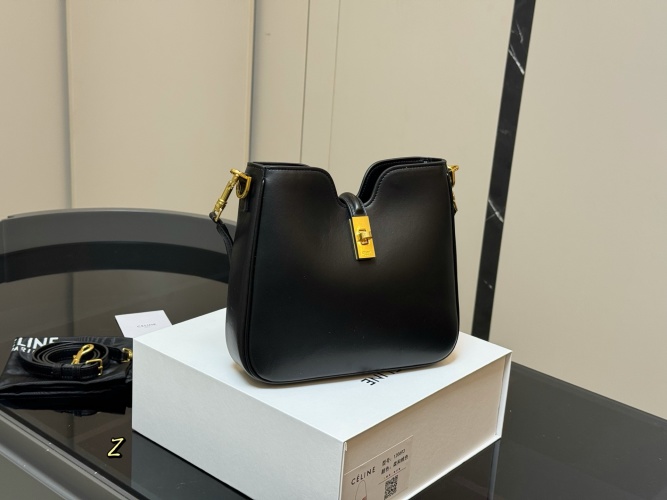 Celine Tote Bag With Triomphe, Retro Crossbody, 24.21cm - Black 1 Celine Tote Bag With Triomphe, Retro Crossbody, 24.21cm - Black