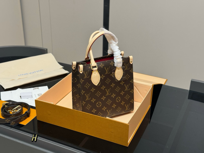 Louis Vuitton Sac Plat BB Monogram Canvas Handbag - Compact & Stylish 1 Louis Vuitton Sac Plat BB Monogram Canvas Handbag - Compact & Stylish