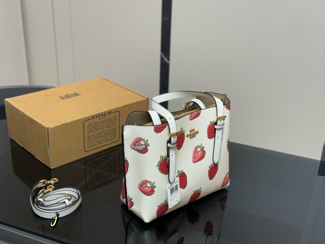 Coach Mollie Tote Small Size Strawberry Print Crossbody Bag 1 Coach Mollie Tote Small Size Strawberry Print Crossbody Bag