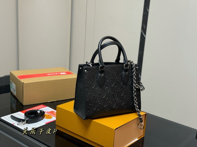 Louis Vuitton Onthego Shopping Bag with Hidden Shoulder Strap - Black 1 Louis Vuitton Onthego Shopping Bag with Hidden Shoulder Strap - Black