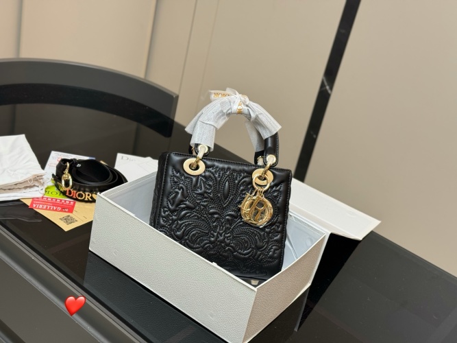 Dior Lady Dior Micro Bag Black Lambskin with Embroidered Detail 1 Dior Lady Dior Micro Bag Black Lambskin with Embroidered Detail