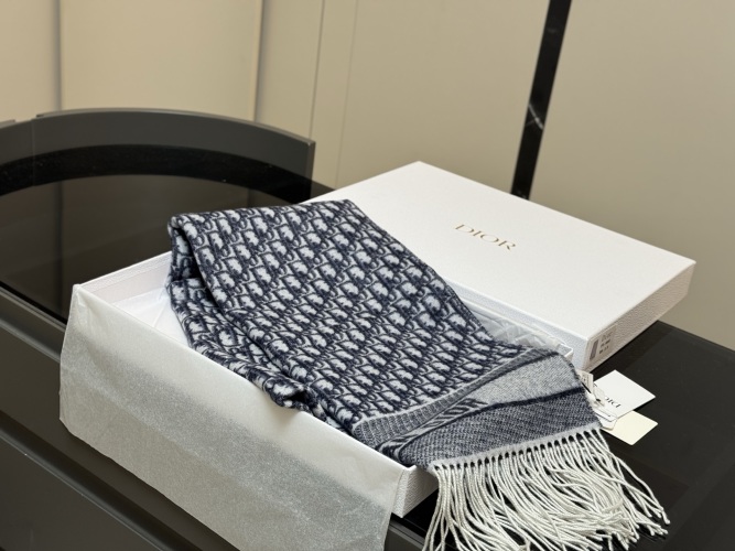 Dior Oblique Cashmere Scarf, Warm Winter Shawl, 200*40cm with Gift Box 1 Dior Oblique Cashmere Scarf, Warm Winter Shawl, 200*40cm with Gift Box