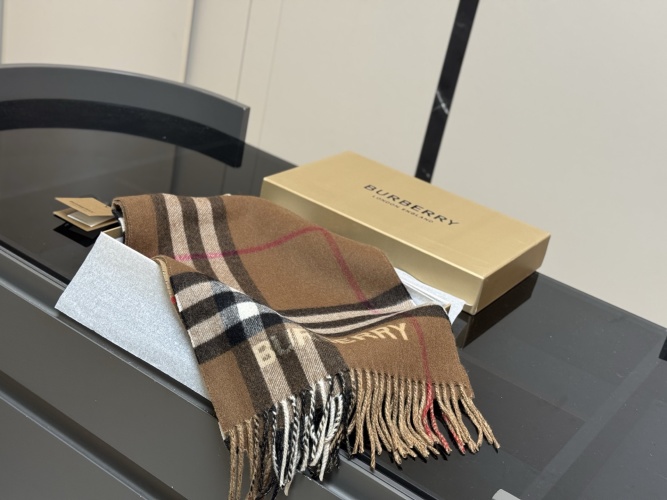 Burberry Classic Check Wool and Silk Scarf - 160cm x 35cm 1 Burberry Classic Check Wool and Silk Scarf - 160cm x 35cm