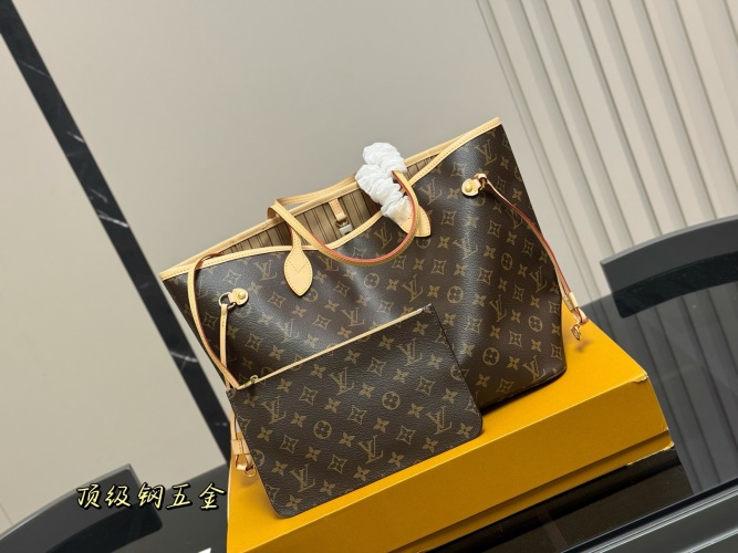 Louis Vuitton Neverfull Medium: Iconic Monogram Canvas Tote Bag with Pouch 1 Louis Vuitton Neverfull Medium: Iconic Monogram Canvas Tote Bag with Pouch