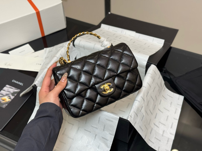 Chanel 23s Mini CF Handle Bag, Compact & Stylish with Retro Broadway Charm 1 Chanel 23s Mini CF Handle Bag, Compact & Stylish with Retro Broadway Charm