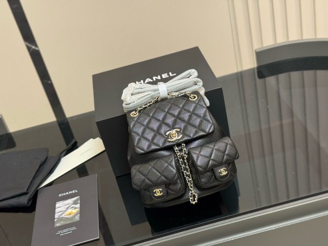 Chanel Duma Backpack 23p Black Gold Adorable Frog, Single Shoulder, Double Shoulder 1 Chanel Duma Backpack 23p Black Gold Adorable Frog, Single Shoulder, Double Shoulder