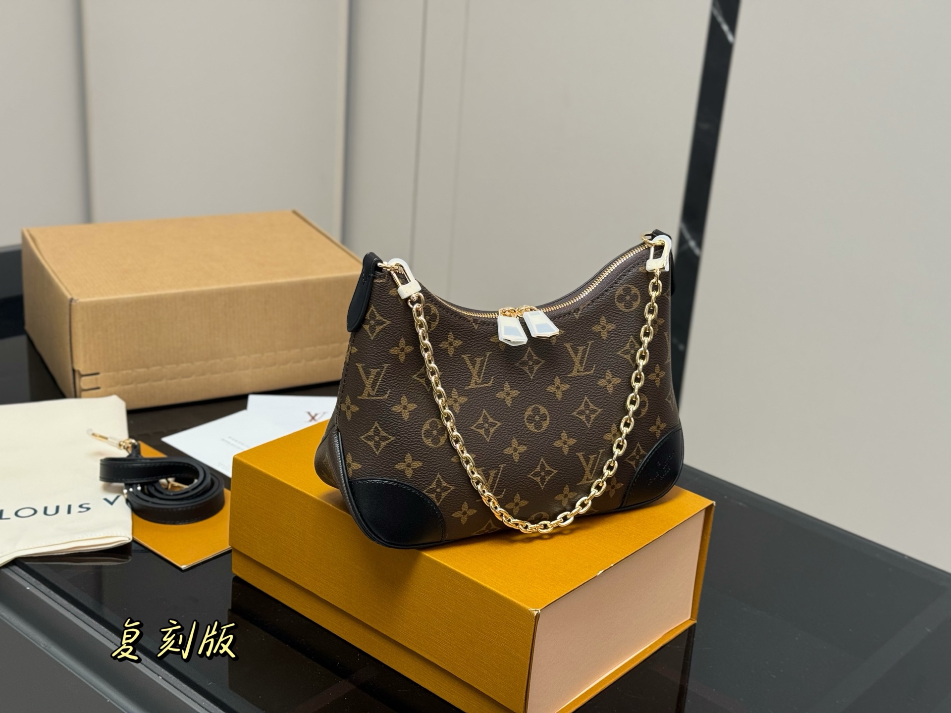 Louis Vuitton Vintage Monogram Empreinte Leather Hobo Shoulder Bag