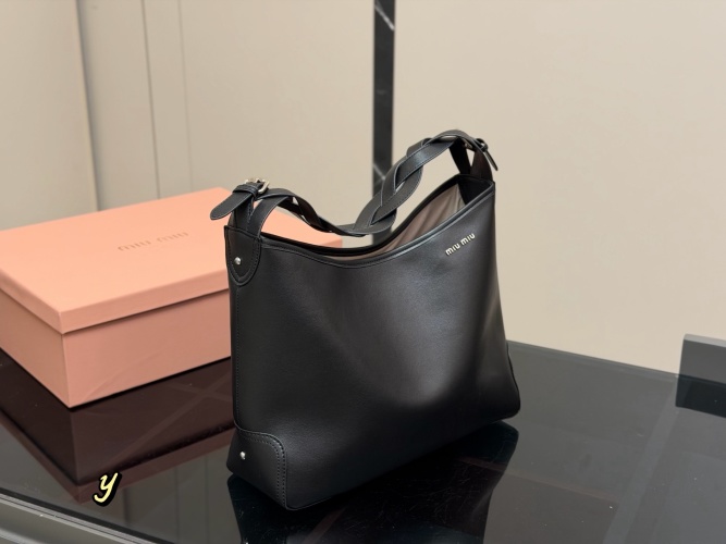 Miu Miu Tote Bag, Large Leather Handbag with Braided Shoulder Strap 1 Miu Miu Tote Bag, Large Leather Handbag with Braided Shoulder Strap