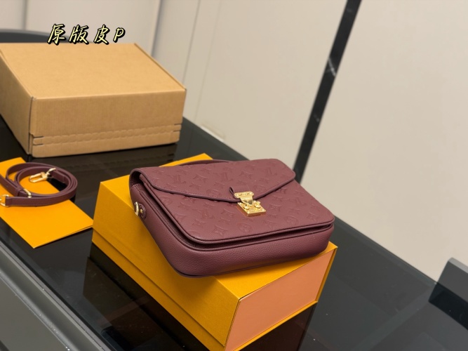 Louis Vuitton Leather Messenger Bag, Burgundy, 25cm, Steel Hardware 10 Louis Vuitton Leather Messenger Bag, Burgundy, 25cm, Steel Hardware