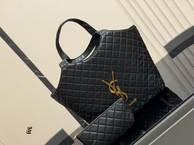 Yves Saint Laurent Gaby Quilted Leather Shopping Bag - Black, 38*35cm 1 Yves Saint Laurent Gaby Quilted Leather Shopping Bag - Black, 38*35cm