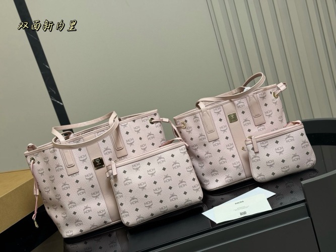 MCM Reversible Liz Shopper Tote Bag with Removable Pouch, Stylish and Functional 1 MCM Reversible Liz Shopper Tote Bag with Removable Pouch, Stylish and Functional