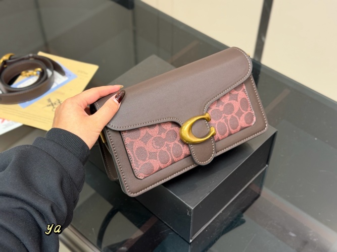 Coach Tabby Shoulder Bag 26 In Signature Canvas, Leather Brown/Pink 1 Coach Tabby Shoulder Bag 26 In Signature Canvas, Leather Brown/Pink