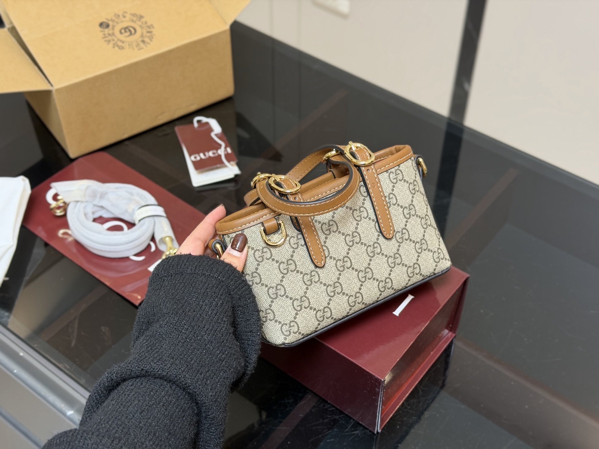 Gucci GG Emblem Mini Tote Bag - Stylish Handbag and Crossbody