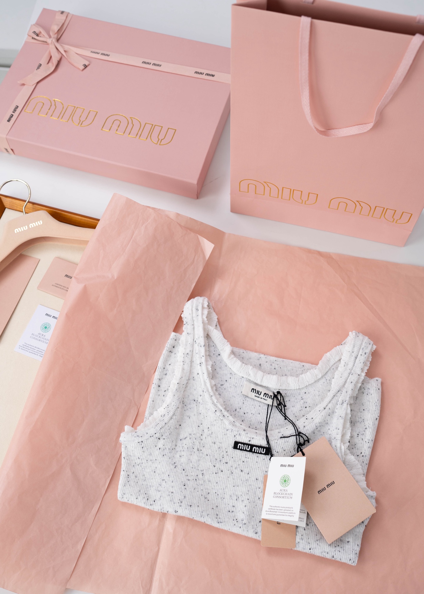 Женский вязаный топ Miu Miu
