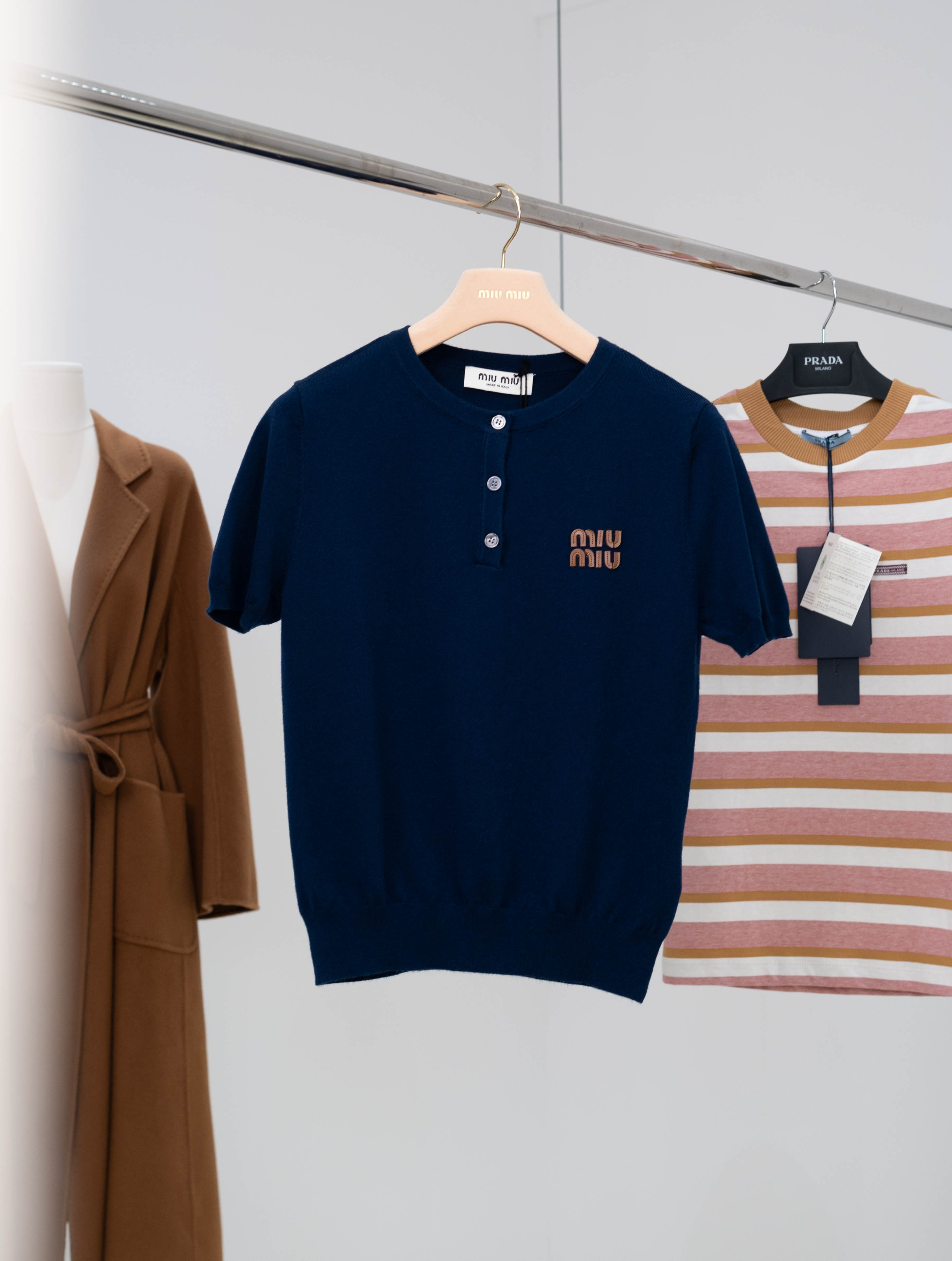 Женский вязаный топ Miu Miu